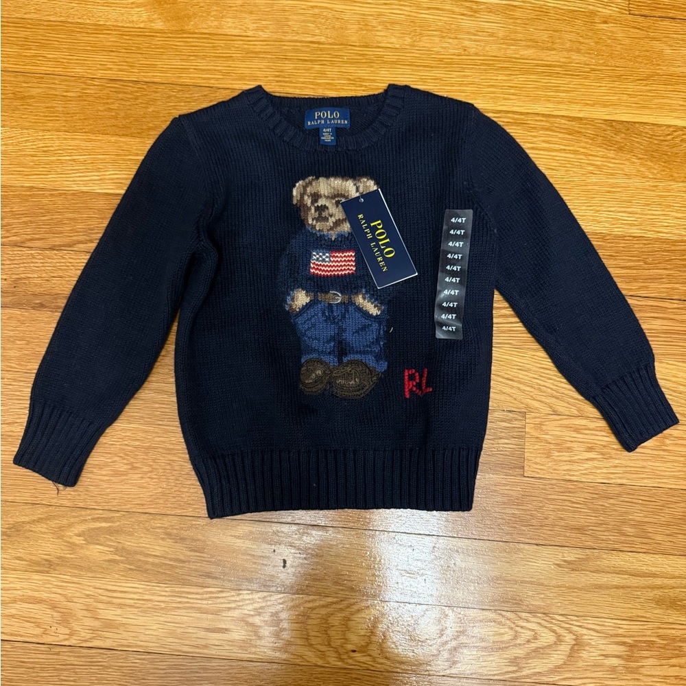 Ralph Lauren Polo Bear kids toddler sweater NWT brand new